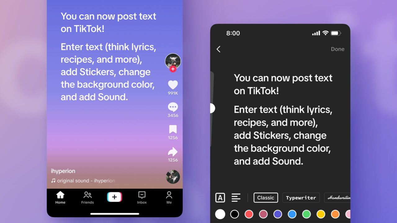 Postear TikTok ahora permite postear textos cortos - El Blog de Personal