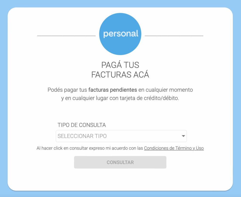 Portal pago factura