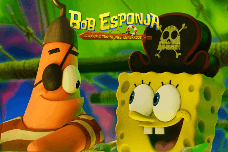 Bob Esponja y Patricio disfrazados de piratas