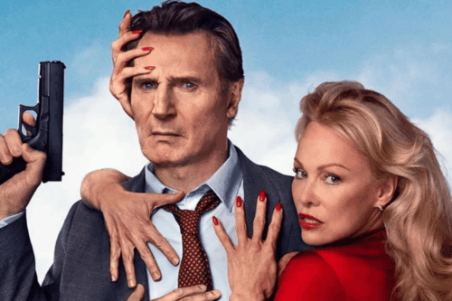 Liam Neeson y Pamela Anderson