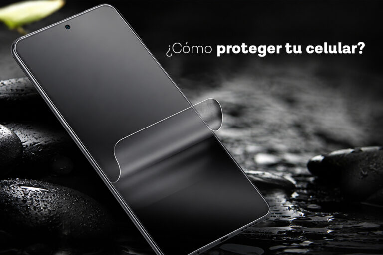 Telefono con proteccion de pantalla