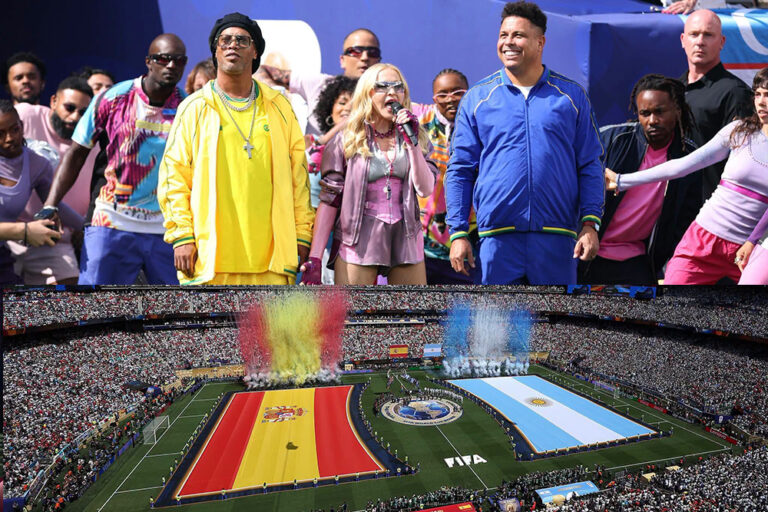 Ronaldinho, Madonna y Ronaldo en la final de la copa del mundo