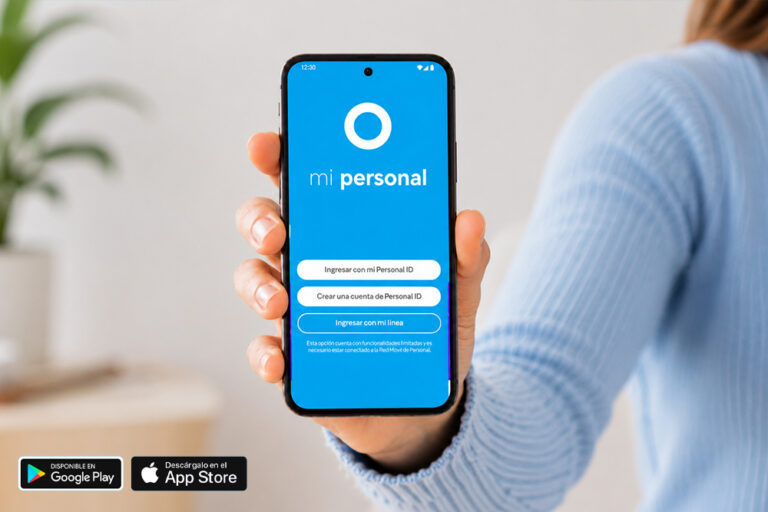Telefono con la app Mi Personal