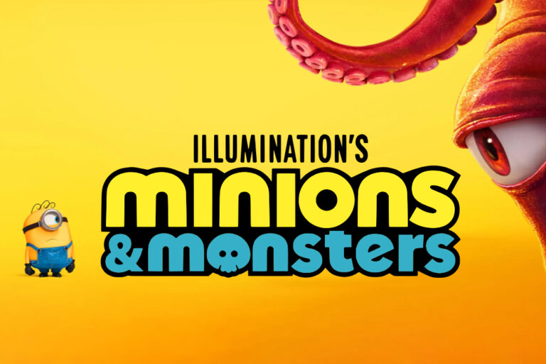 Logo de la pelicula Minions y los mounstruos