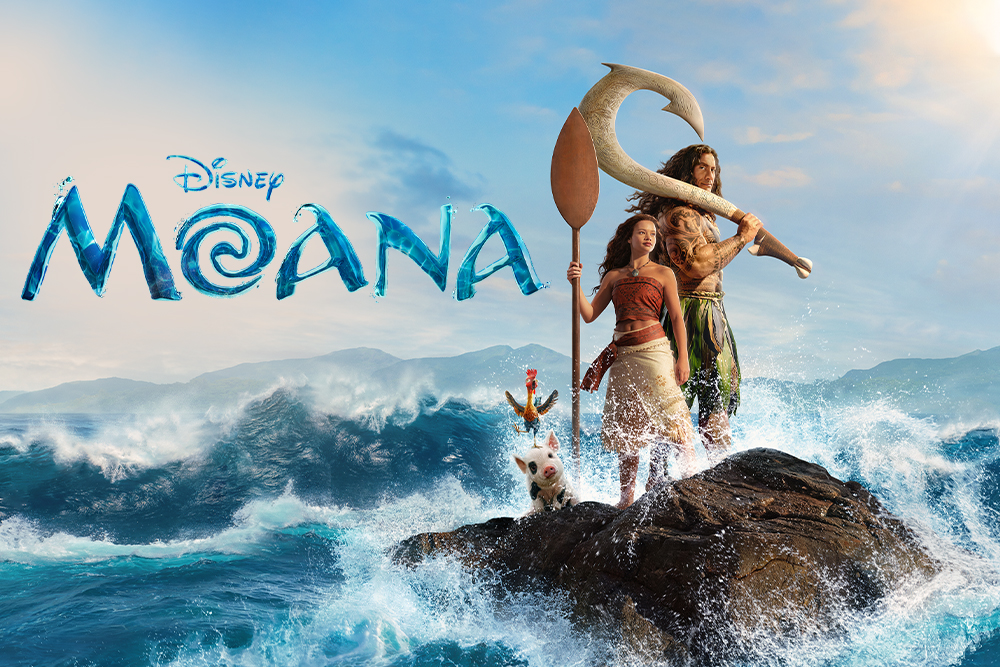 Dwayne Johnson y Catherine Lagaʻaia en Moana