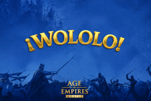 Leyenda "¡Wololo!" con temática Age of Empires