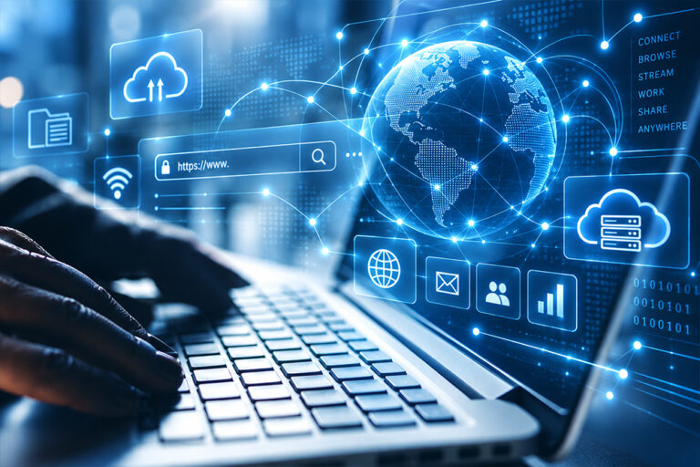 Ilustracion sobre el mundo digital