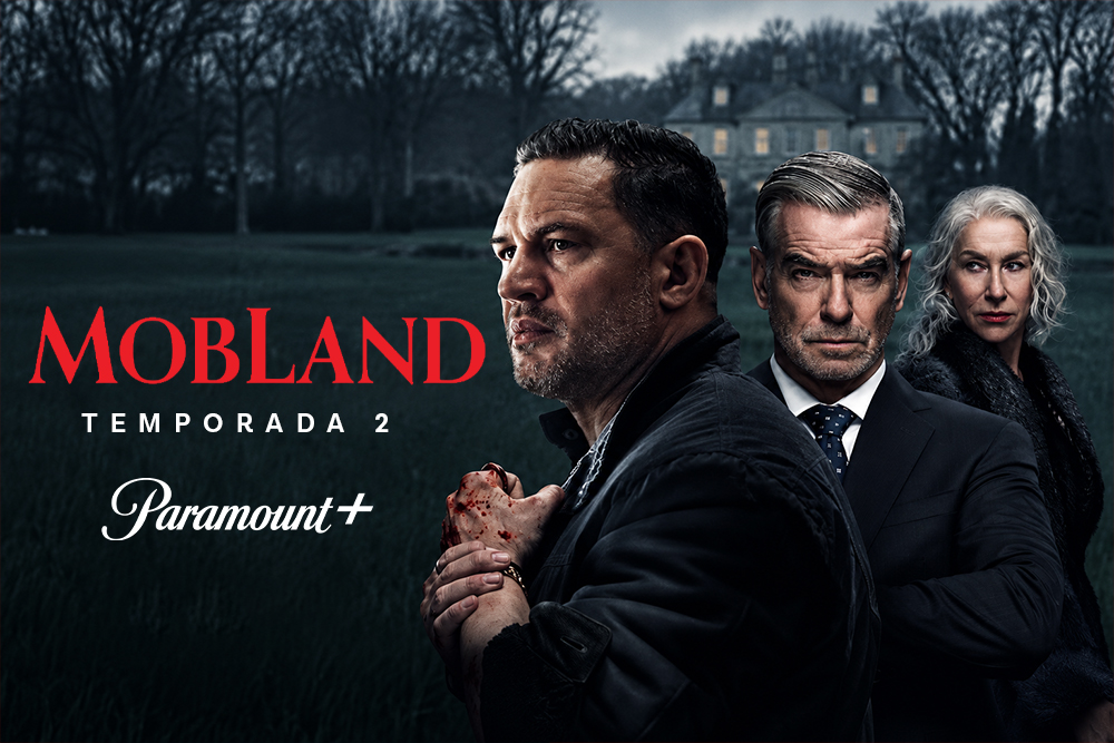 Tom Hardy y Pierce Brosnan en Mobland